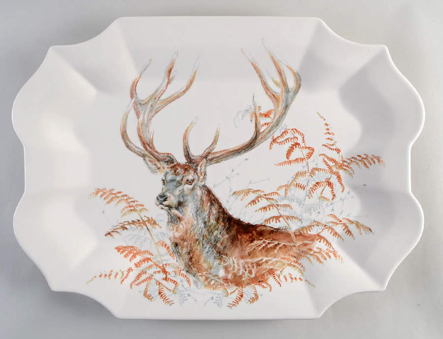 Sologne 19" Rectangular Serving Platter by Faiencerie De Gien-1