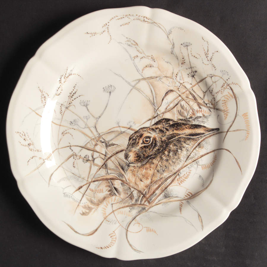 Sologne Dessert/Pie Plate by Faiencerie De Gien-1