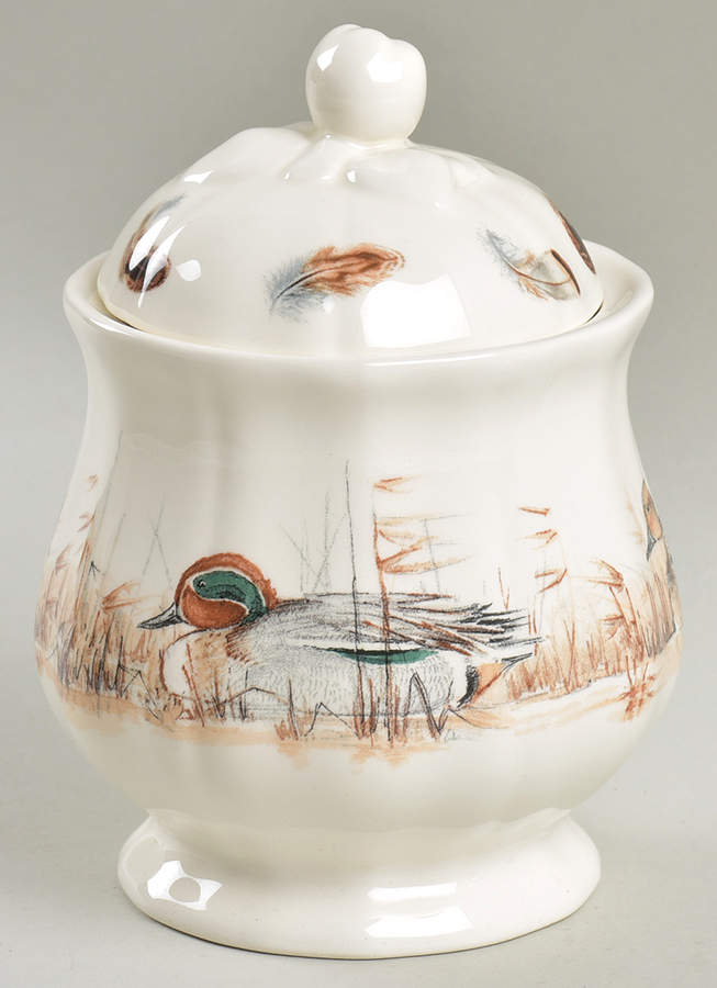 Sologne Sugar Bowl & Lid by Faiencerie De Gien-1