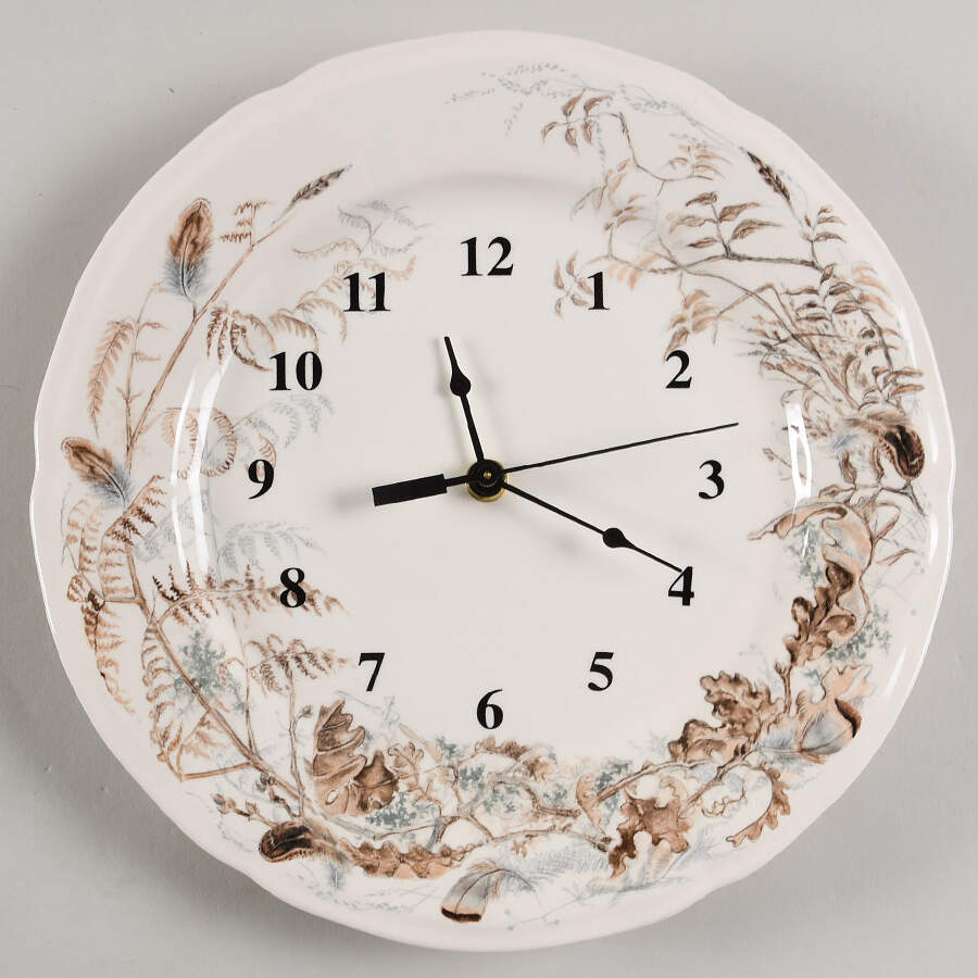 Sologne 1-2" depth  Clock Plate HC by Faiencerie De Gien-1