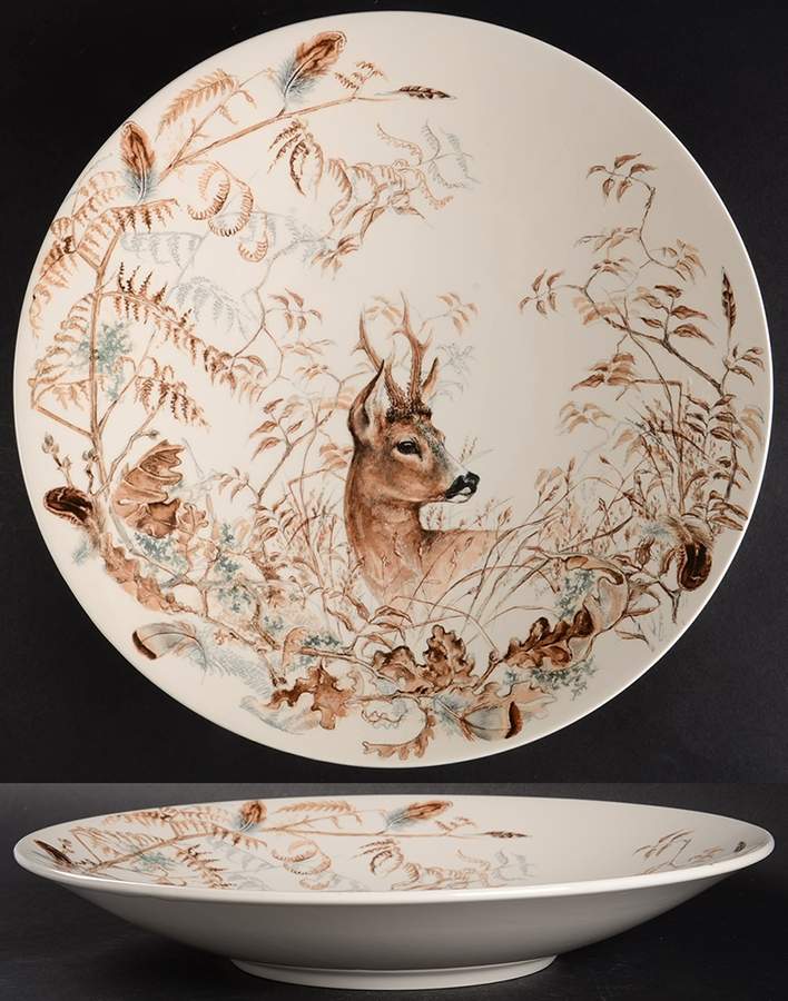 Sologne 12" Shallow Round Bowl by Faiencerie De Gien-1