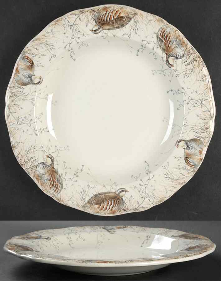 Sologne Deep Round Platter by Faiencerie De Gien-1