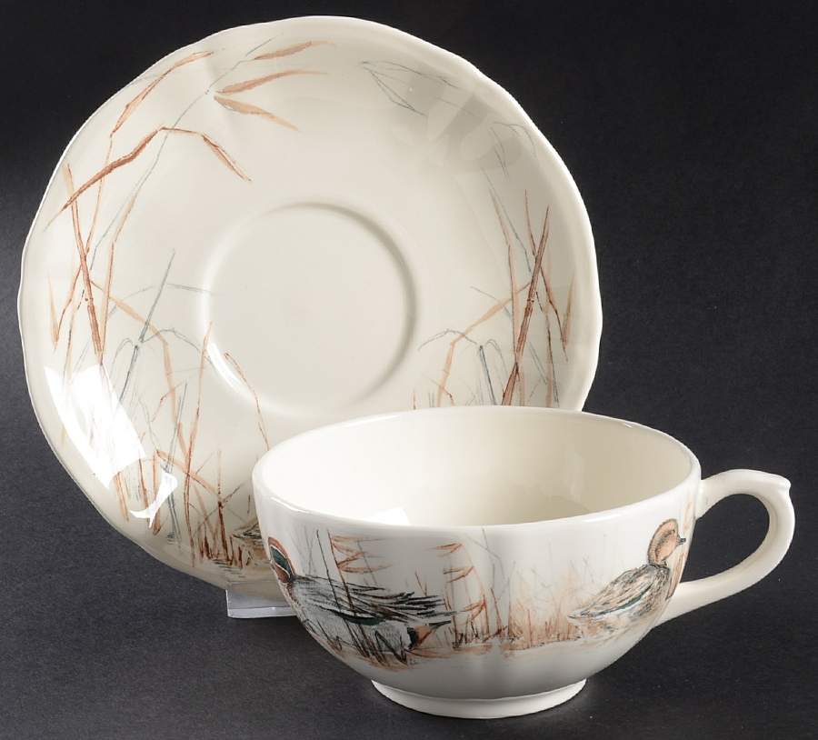 Sologne Breakfast Cup & Saucer Set by Faiencerie De Gien-1
