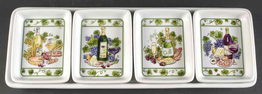 GCC17 (5 Piece) Condiment Bowl Set (4 Bowls & Tray) by Godinger-1