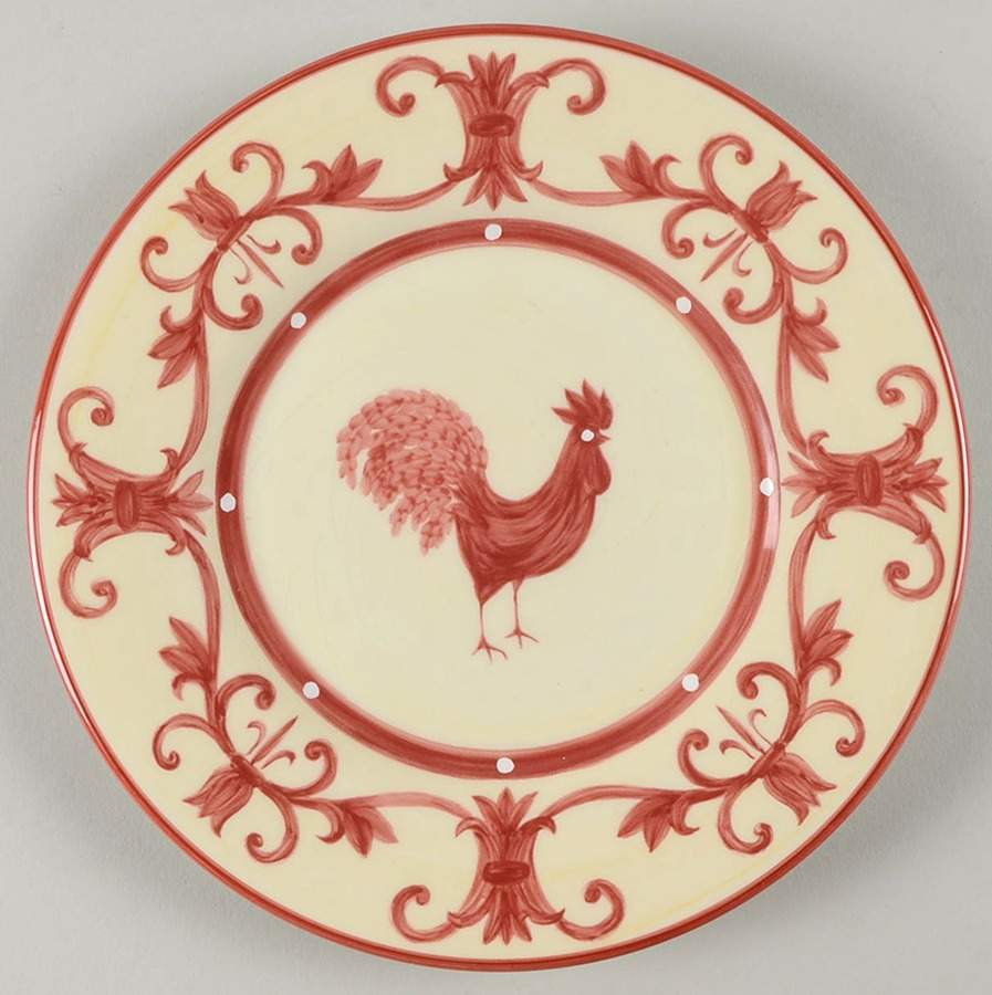 Rooster Salad Plate by Gumps-1