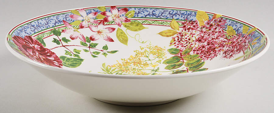Millefleurs 10" Individual Pasta Bowl by Faiencerie De Gien-1