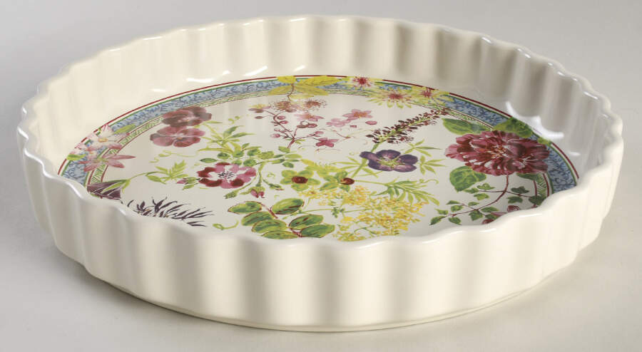 Millefleurs Tart Dish by Faiencerie De Gien-1