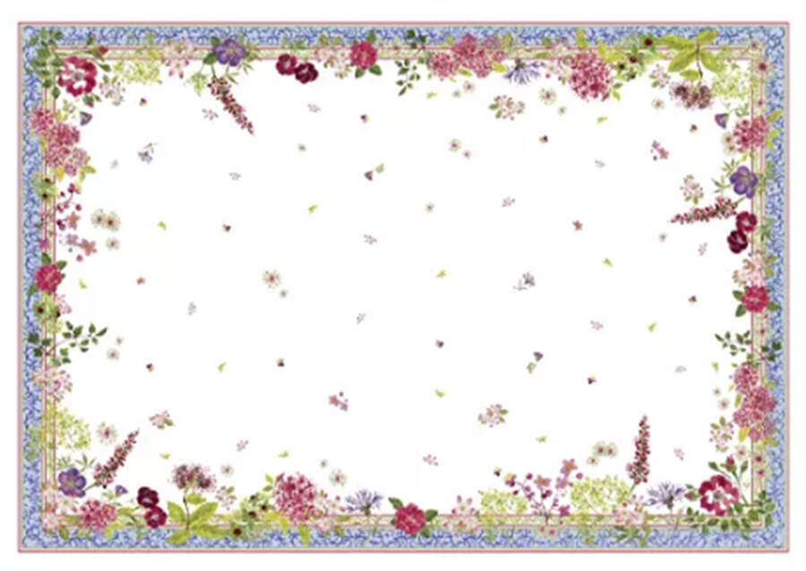 Millefleurs 66" X 98" Rectangular Tablecloth by Faiencerie De Gien-1