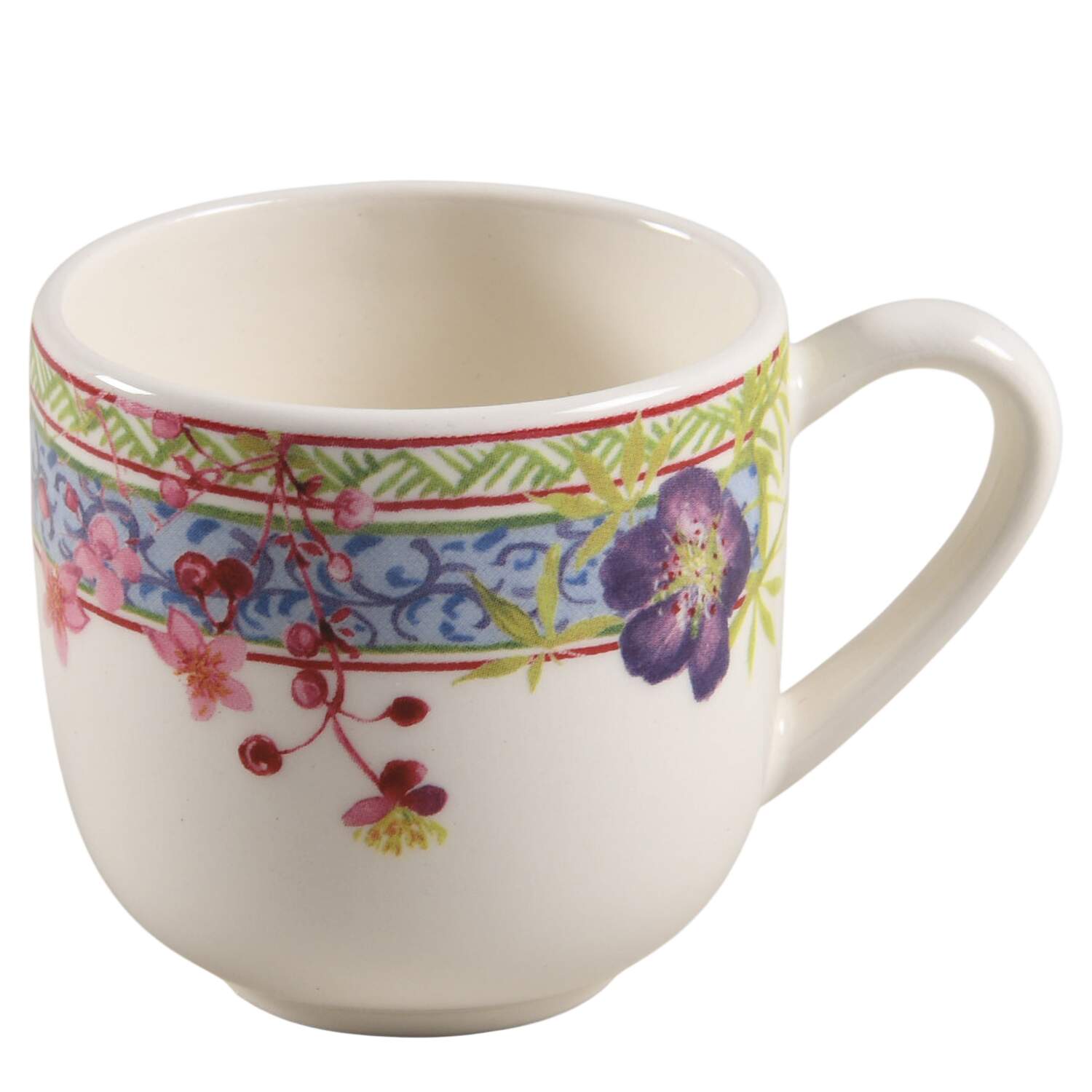 Millefleurs Flat Demitasse Cup by Faiencerie De Gien-1