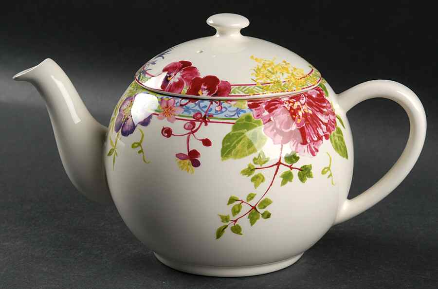 Millefleurs Teapot & Lid by Faiencerie De Gien-1