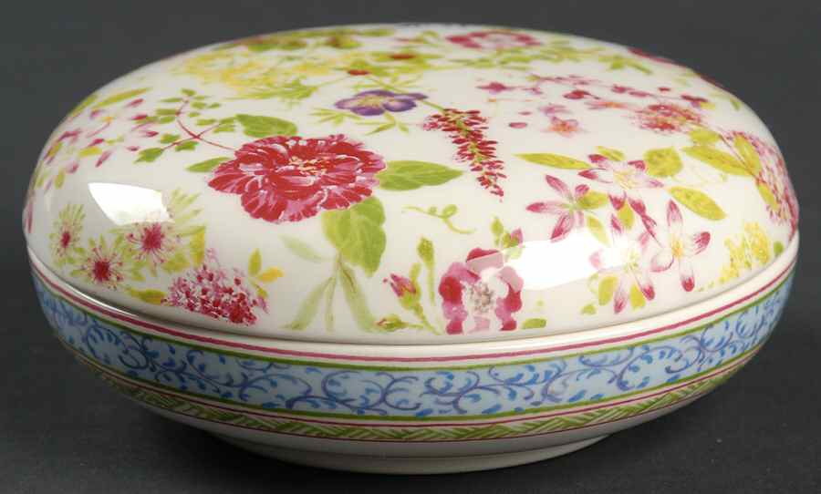 Millefleurs 4" Candy Box & Lid by Faiencerie De Gien-1