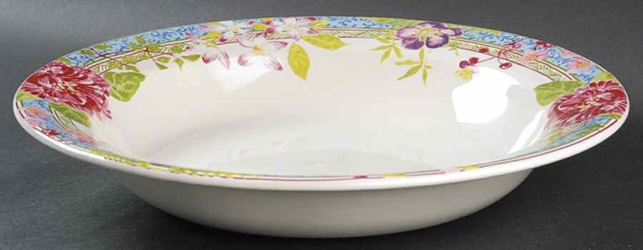 Millefleurs 12" Deep Round Platter by Faiencerie De Gien-1