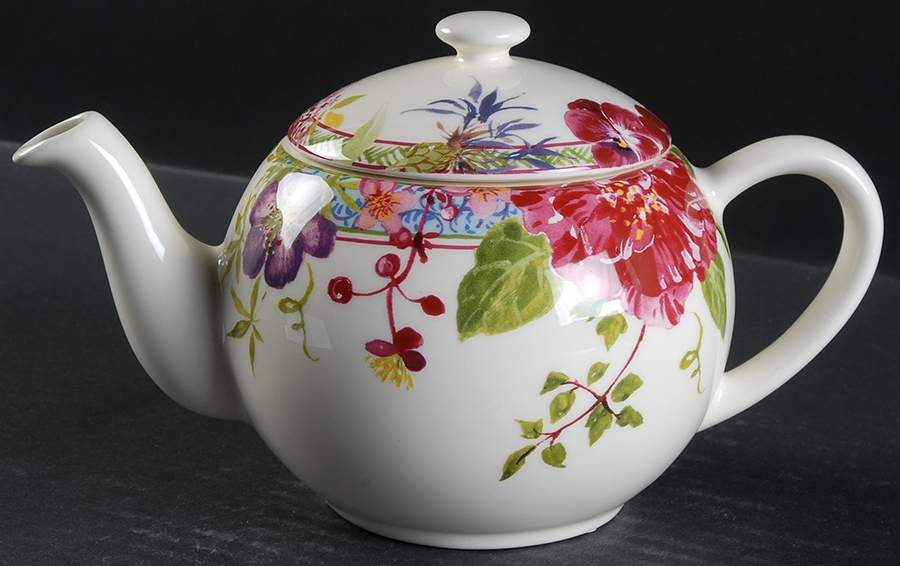 Millefleurs Small Teapot & Lid by Faiencerie De Gien-1