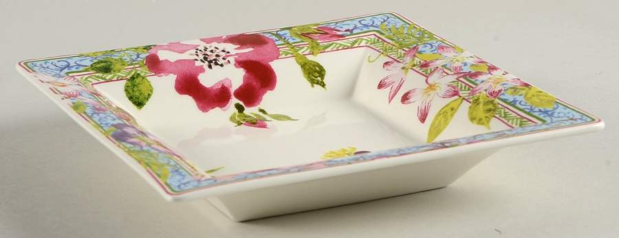 Millefleurs Candy Dish-Square 6" by Faiencerie De Gien-1