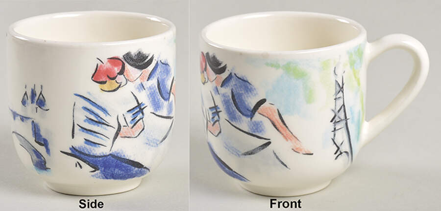 Joli Paris Flat Demitasse Cup by Faiencerie De Gien-1