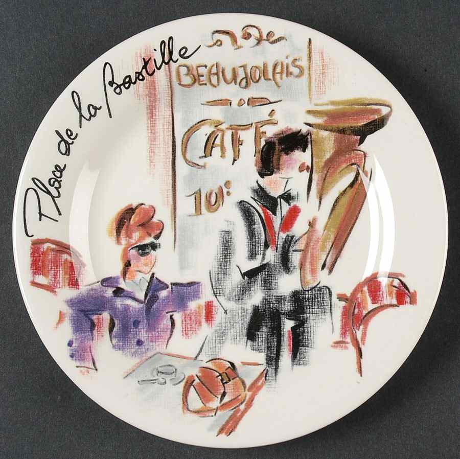 Joli Paris Bread & Butter Plate by Faiencerie De Gien-1