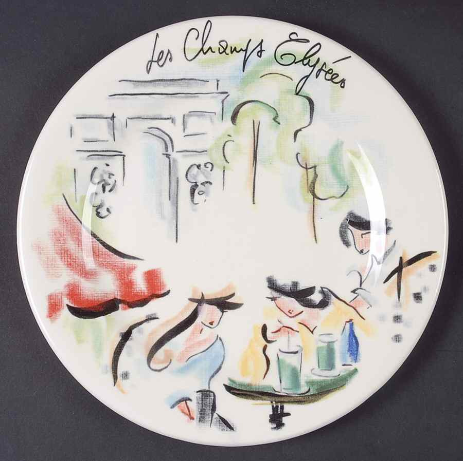 Joli Paris Salad/Dessert Plate by Faiencerie De Gien-1