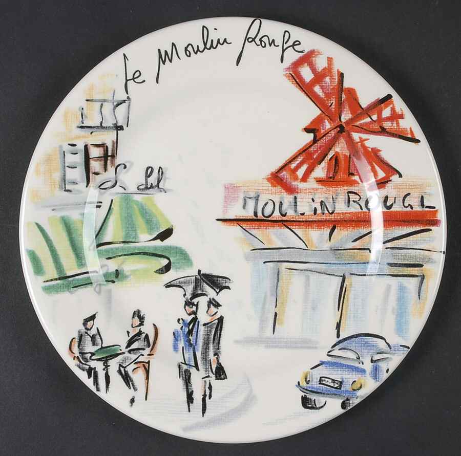 Joli Paris Salad/Dessert Plate by Faiencerie De Gien-1
