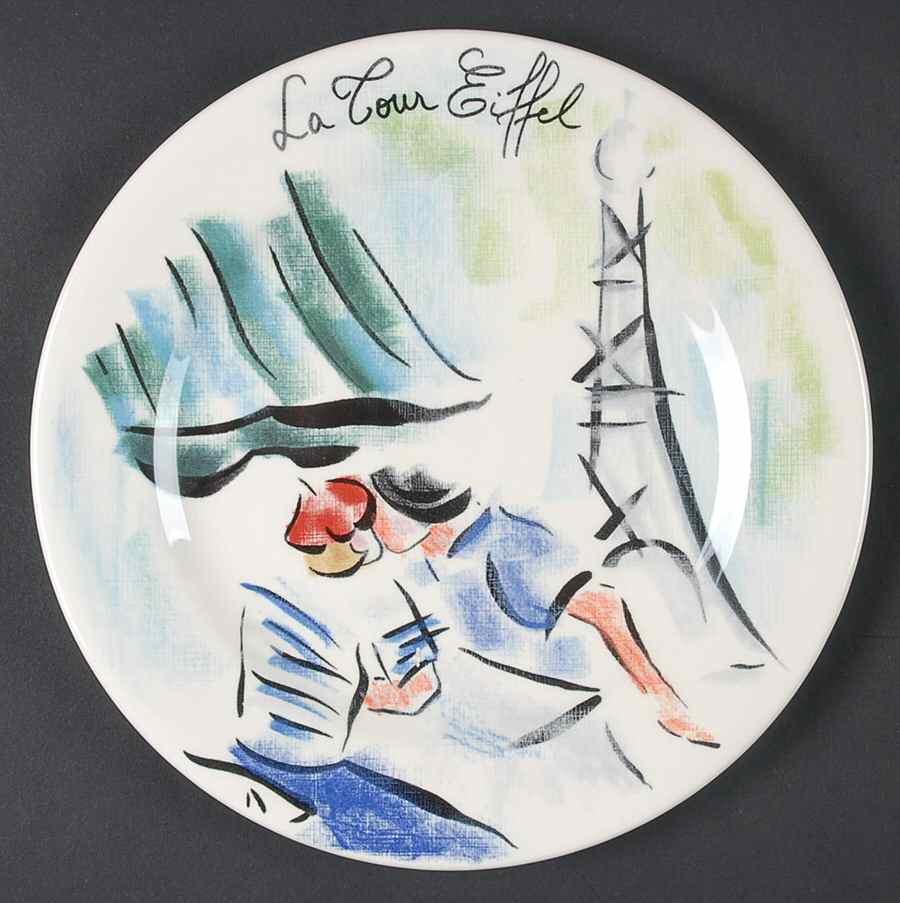 Joli Paris Salad/Dessert Plate by Faiencerie De Gien-1