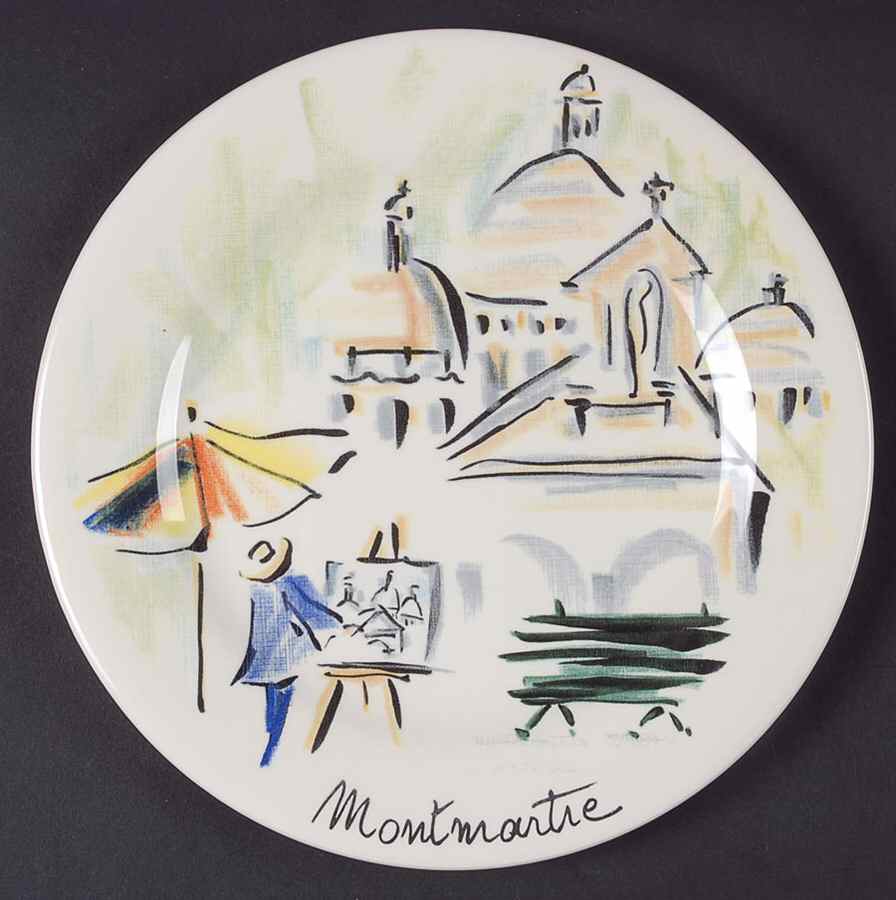 Joli Paris Salad/Dessert Plate by Faiencerie De Gien-1