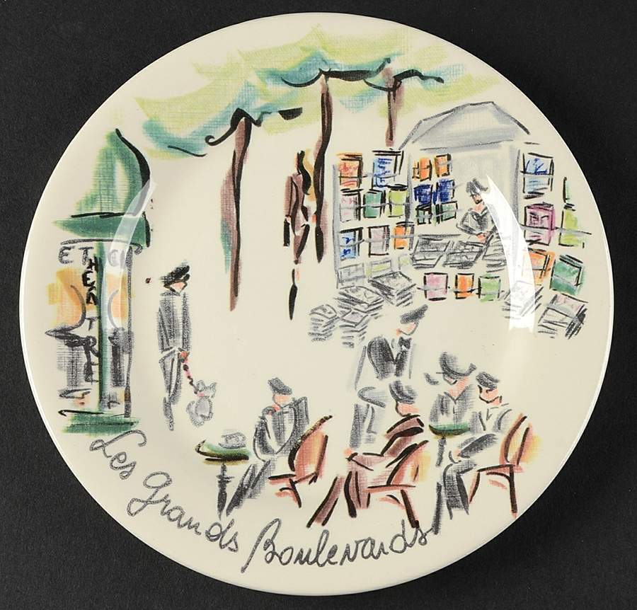 Joli Paris Bread & Butter Plate by Faiencerie De Gien-1