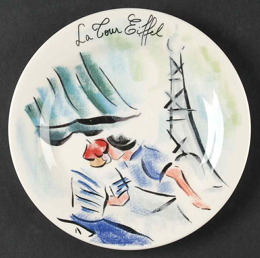 Joli Paris Bread & Butter Plate by Faiencerie De Gien-1