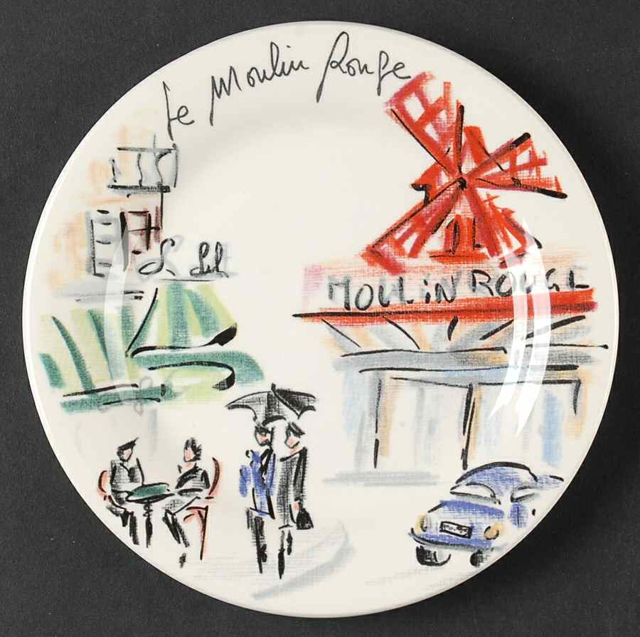 Joli Paris Bread & Butter Plate by Faiencerie De Gien-1
