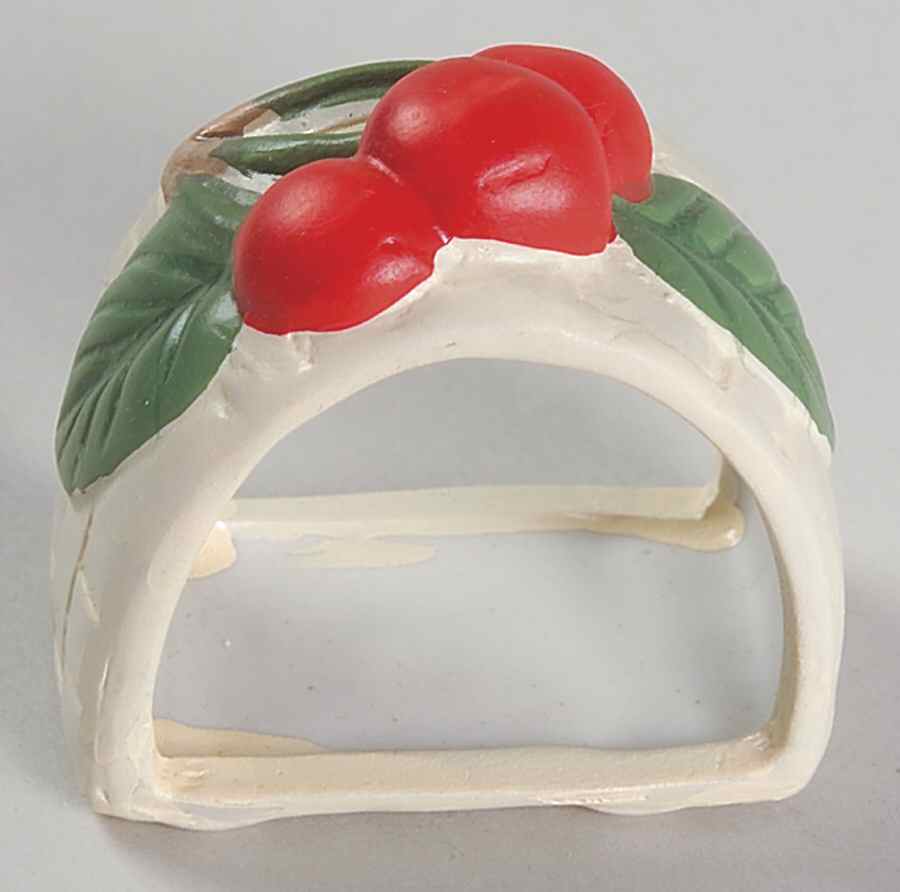 COUNTRY ORCHARD Sculpted Napkin Ring by Gibson Designs-1