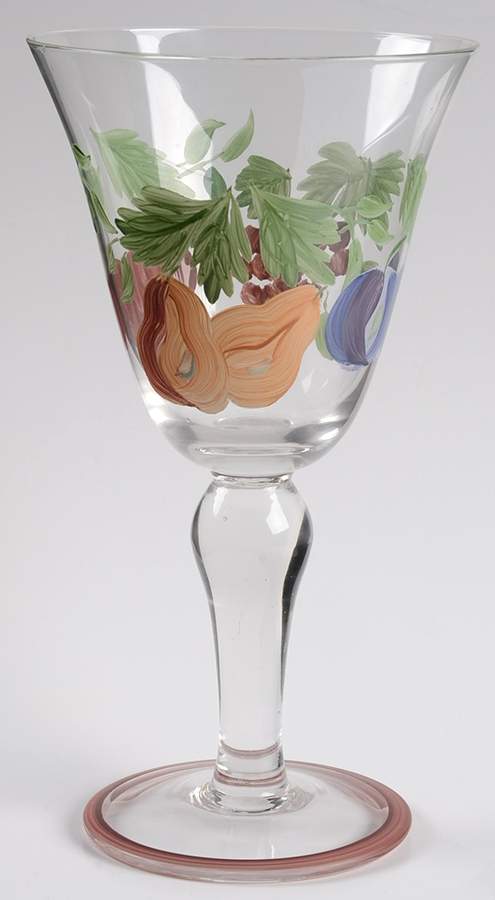 COUNTRY ORCHARD Glassware Goblet by Gibson Designs-1