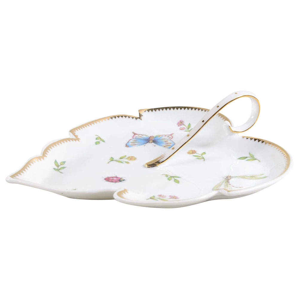Primavera 8" Handled Leaf Dish by Godinger-1