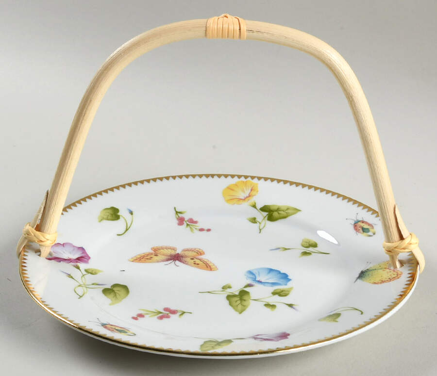 Primavera 5 3/8"-5 5/8" Bamboo Handled Serving Plate  HC by Godinger-1