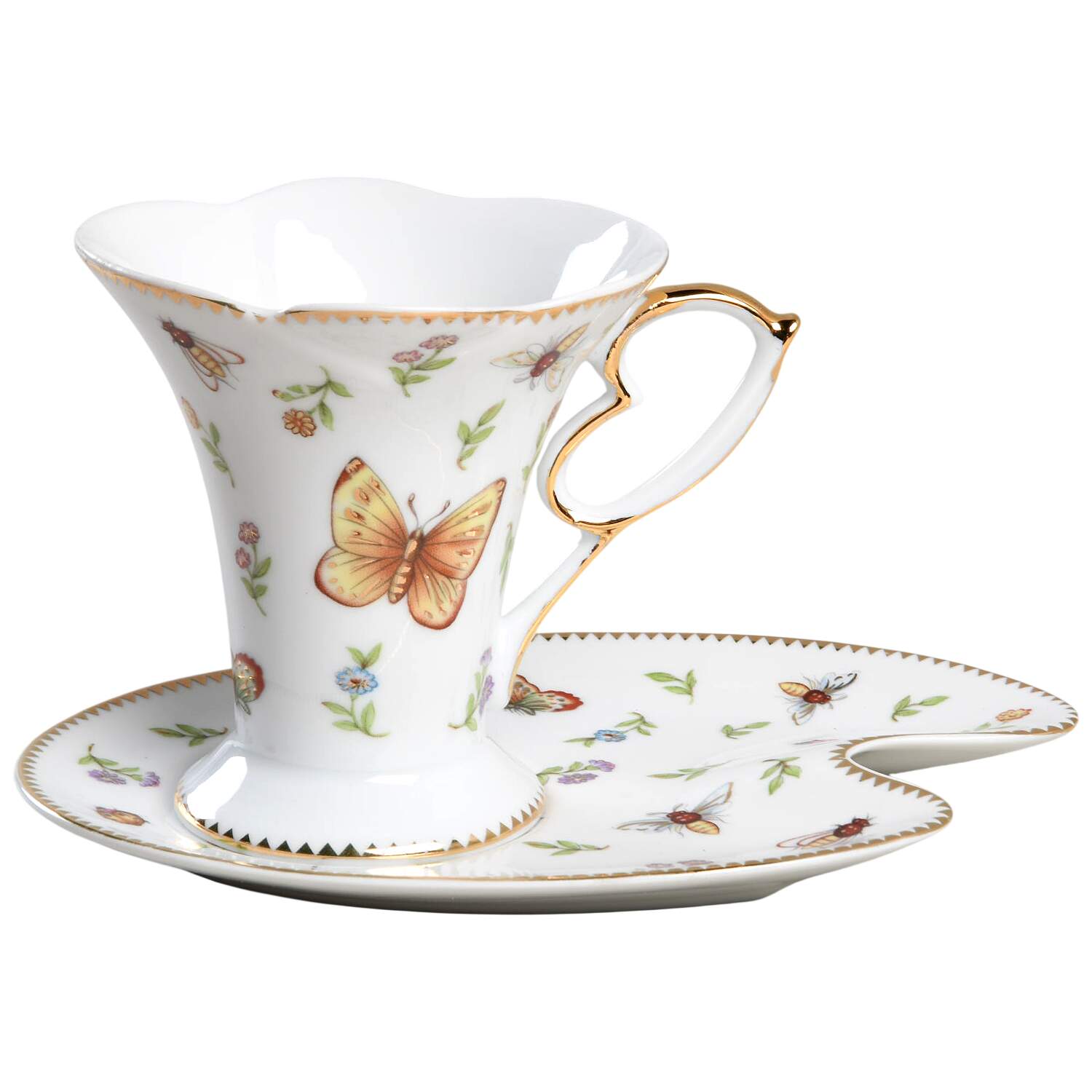 Primavera Dessert Plate & Cup Set by Godinger-1