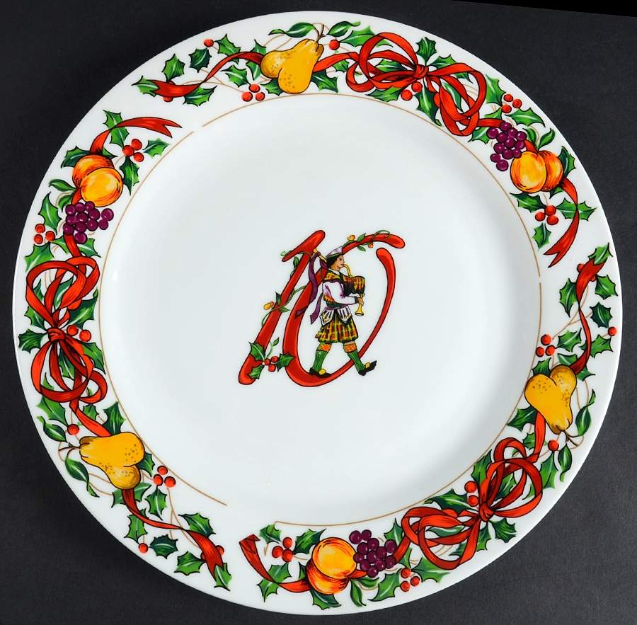 Twelve Days of Christmas Dinner Plate by Gibson Designs-1