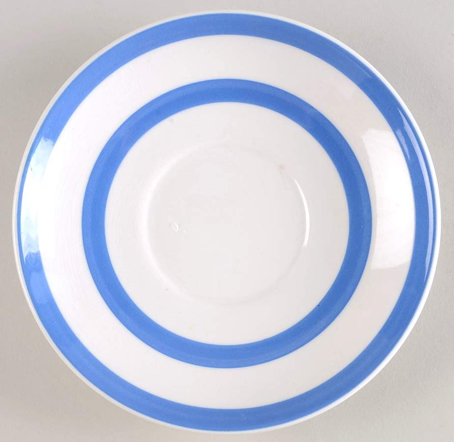 Cornish Blue White (Shield and TG Green Stamp) Saucer by T G Green (England)-1