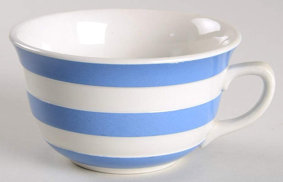 Cornish Blue White (Shield and TG Green Stamp) Flat Cup by T G Green (England)-1