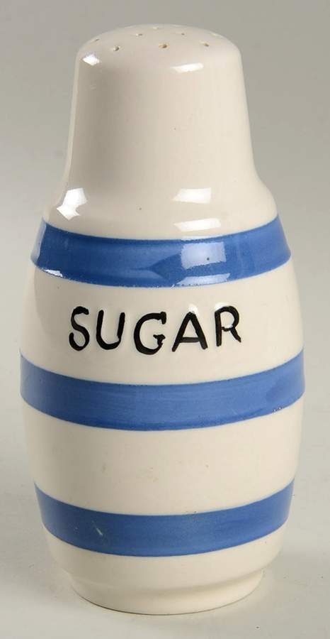 Cornish Blue White (Shield and TG Green Stamp) Sugar Shaker by T G Green (England)-1