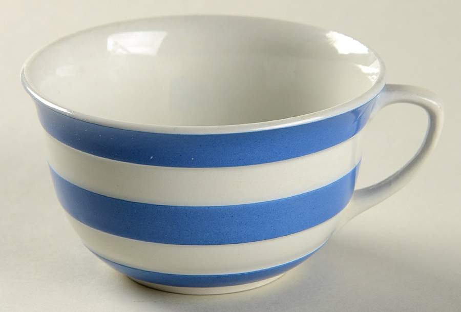 Cornish Blue White (Shield and TG Green Stamp) Flat Cup by T G Green (England)-1