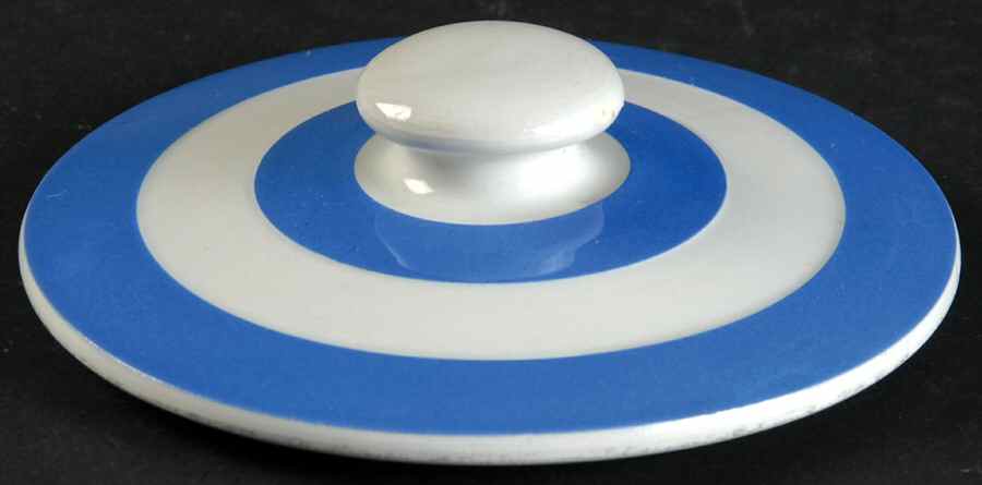 Cornish Blue White (Shield and TG Green Stamp) Lid for Flour Canister by T G Green (England)-1
