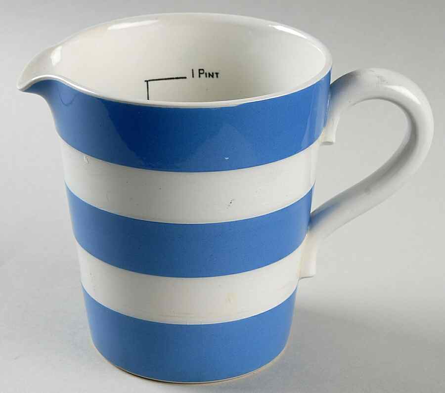 Cornish Blue White (Shield and TG Green Stamp) Measuring Cup by T G Green (England)-1