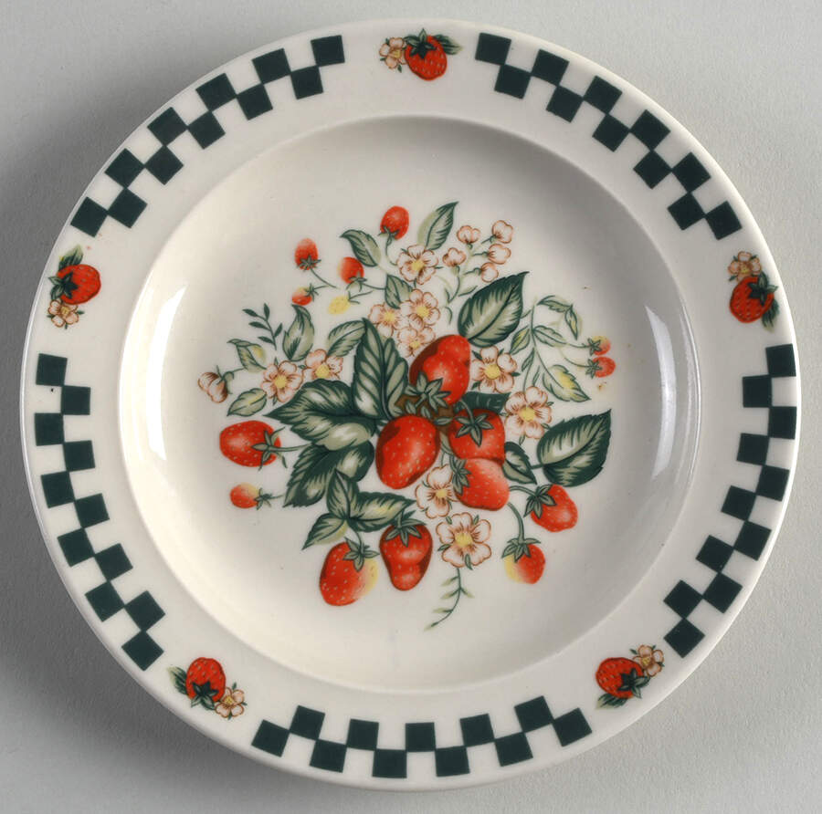 Strawberry Fields Bread & Butter Plate by Gibson Designs-1