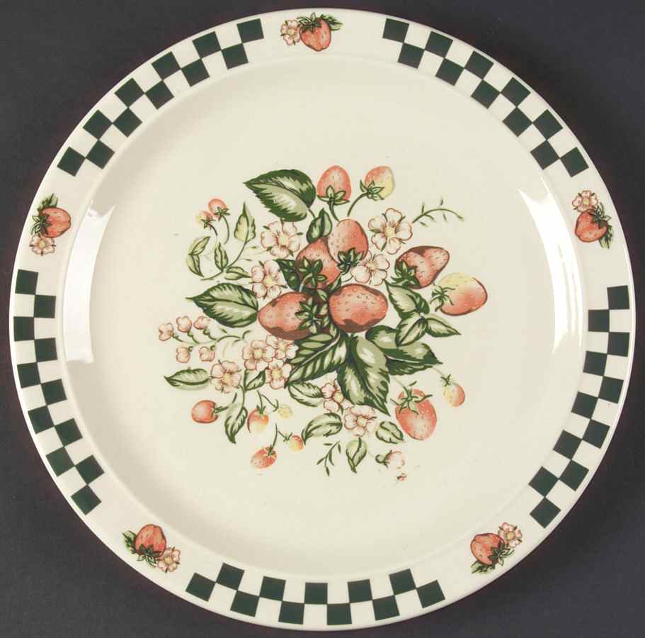 Strawberry Fields Dinner Plate by Gibson Designs-1