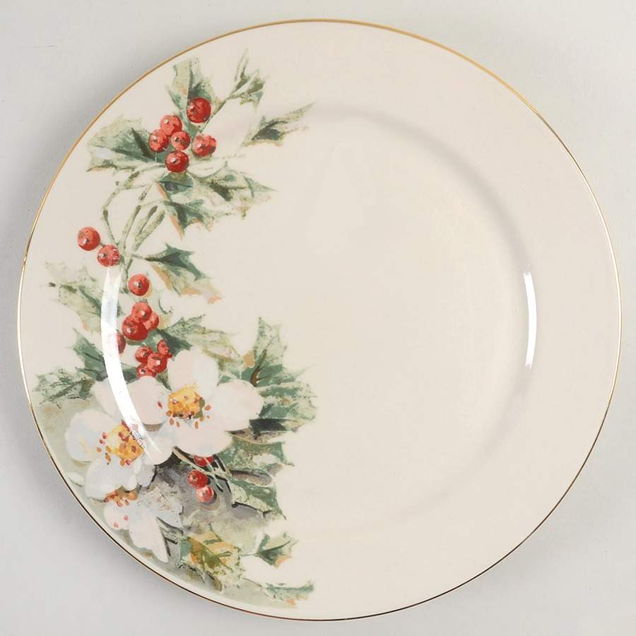 Yuletide (Cream Body) Dinner Plate by Gibson Designs-1