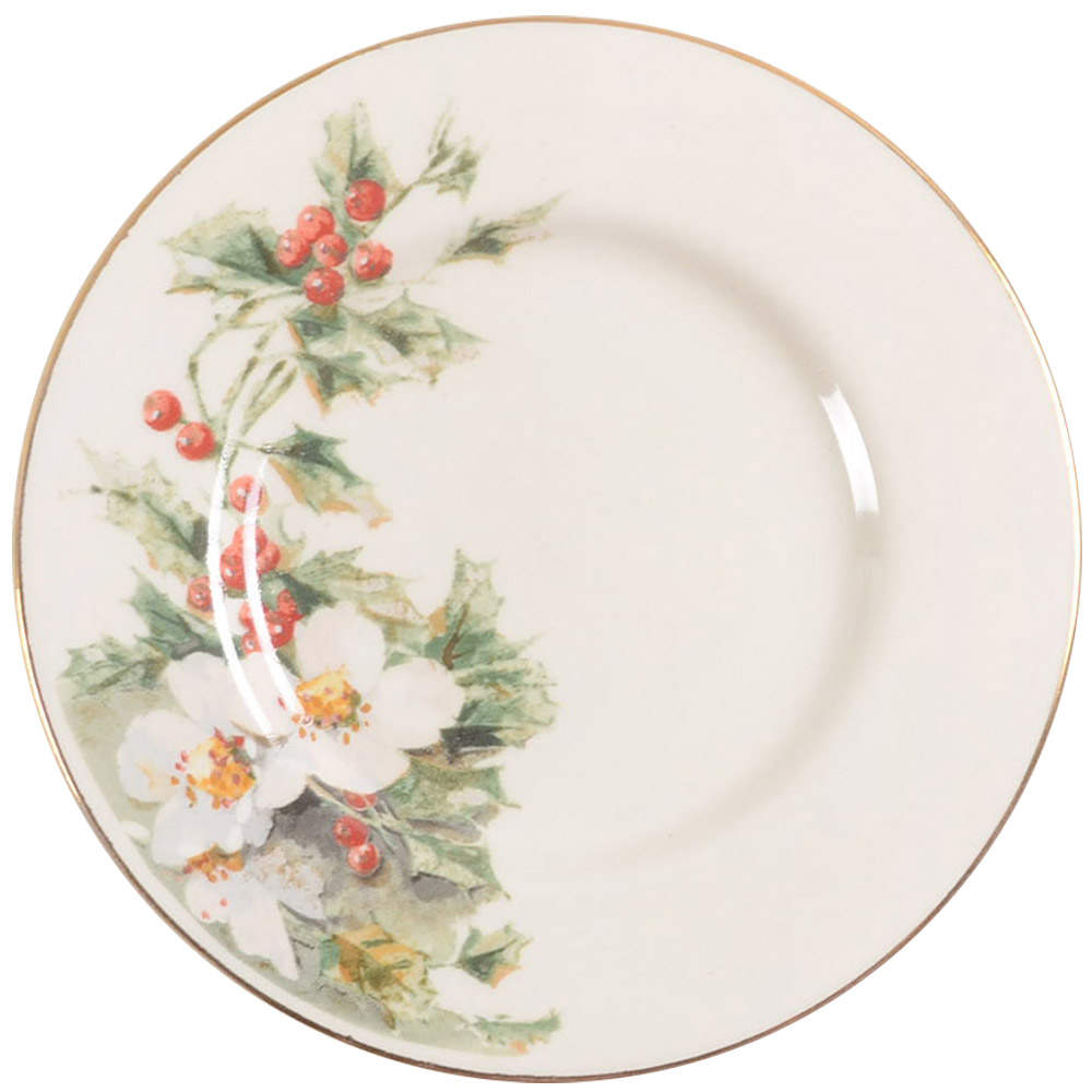Yuletide (Cream Body) Saucer by Gibson Designs-1