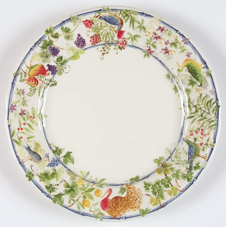 Villa Medicis Dinner Plate by Faiencerie De Gien-1