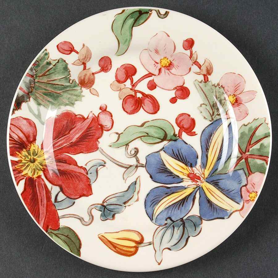 Clematis Bread & Butter/Canape Plate by Faiencerie De Gien-1