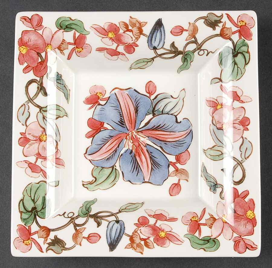 Clematis Candy Dish-Square 6" by Faiencerie De Gien-1