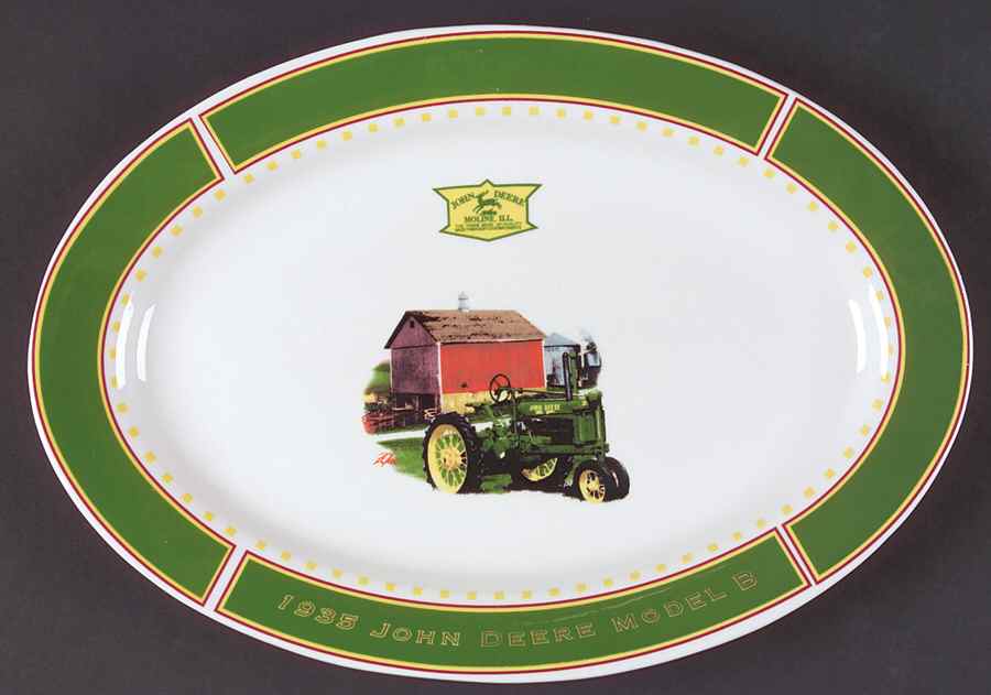 John Deere Memories 13" Oval Serving Platter by Gibson Designs-1