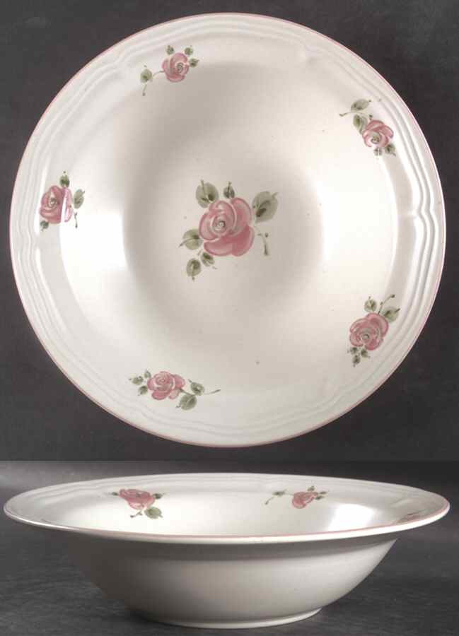 COUNTRY ROSE Rim Soup Bowl by Gibson Designs-1
