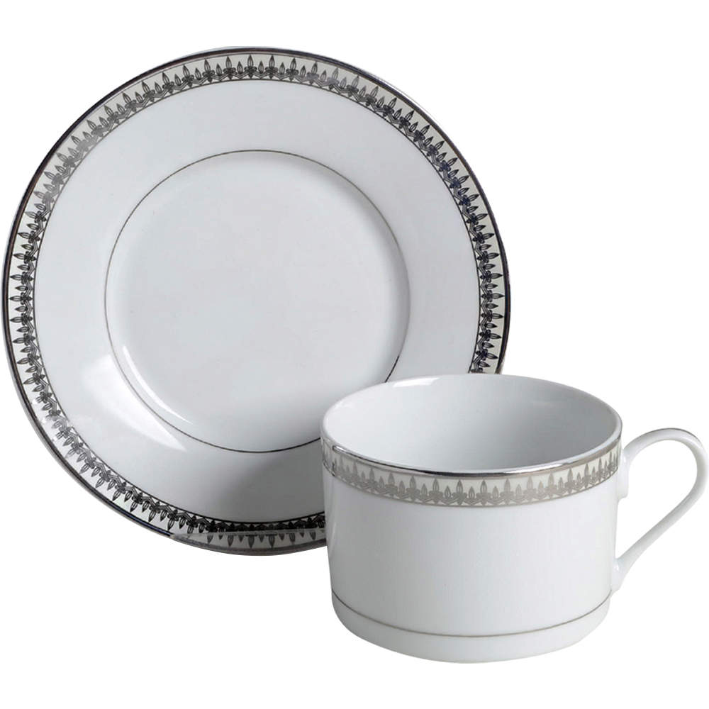 Lady Anne Signature Flat Cup & Saucer Set by Gorham-1