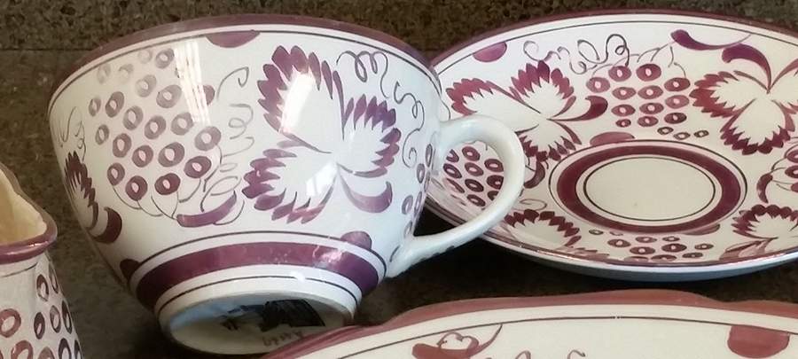 A4589 Flat Cup & Saucer Set by Grays Pottery-1